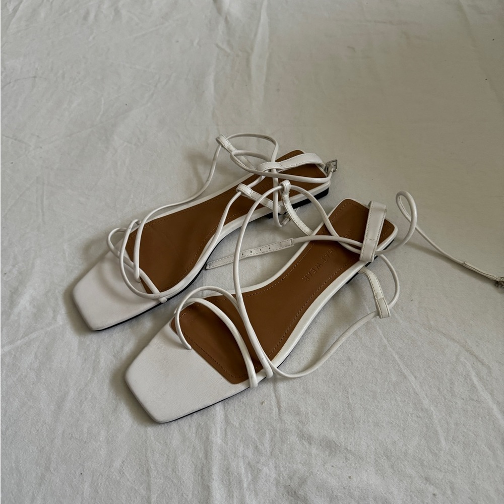 We Wore What White Strappy Sandals Size 7